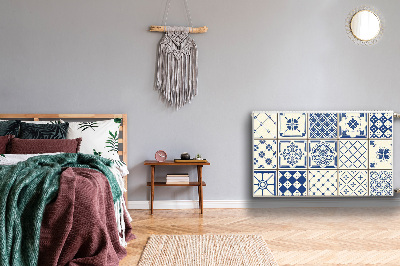 Magnetiskt radiatorskydd Blå kakel