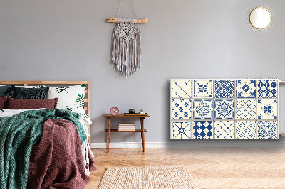 Magnetiskt radiatorskydd Blå kakel