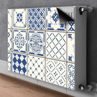 Magnetiskt radiatorskydd Blå kakel