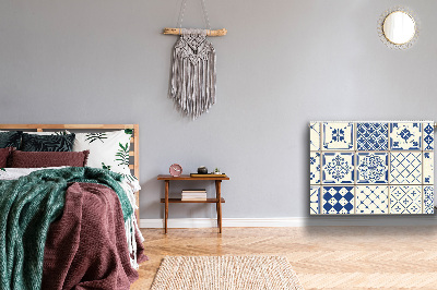 Magnetiskt radiatorskydd Blå kakel