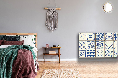 Magnetiskt radiatorskydd Blå kakel