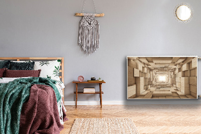 Magnetiskt radiatorskydd Trä abstraktion