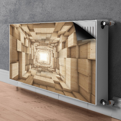 Magnetiskt radiatorskydd Trä abstraktion