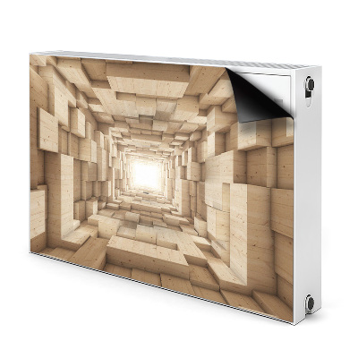 Magnetiskt radiatorskydd Trä abstraktion