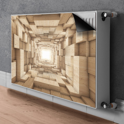 Magnetiskt radiatorskydd Trä abstraktion