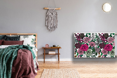 Magnetisk radiatorkåpa Vintage blommor