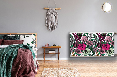 Magnetisk radiatorkåpa Vintage blommor