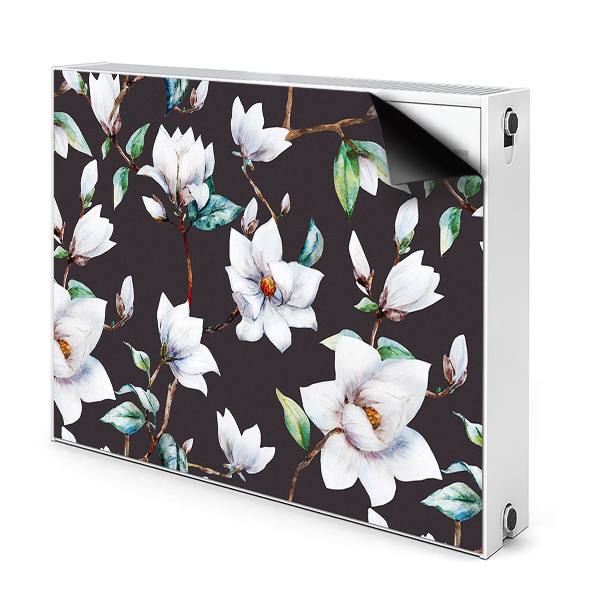 Magnetisk radiatorkåpa Målade blommor