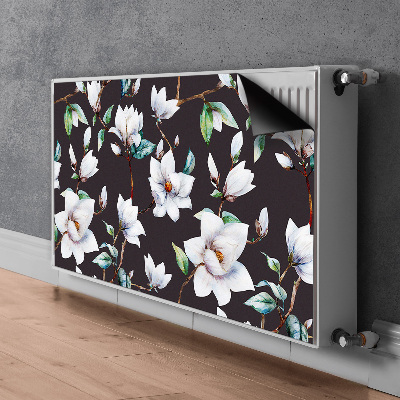 Magnetisk radiatorkåpa Målade blommor