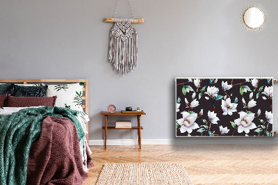 Magnetisk radiatorkåpa Målade blommor