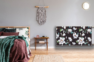 Magnetisk radiatorkåpa Målade blommor