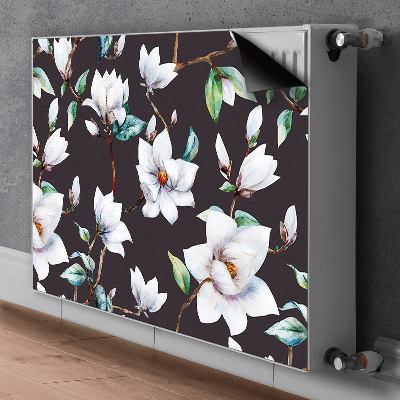 Magnetisk radiatorkåpa Målade blommor