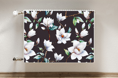 Magnetisk radiatorkåpa Målade blommor