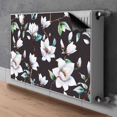 Magnetisk radiatorkåpa Målade blommor