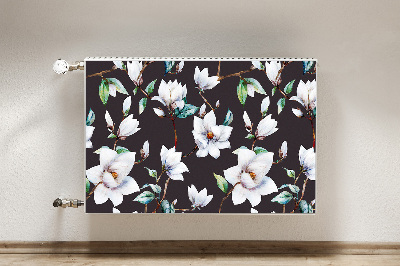 Magnetisk radiatorkåpa Målade blommor