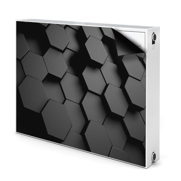 Magnetisk radiatorkåpa Svarta honungskakor