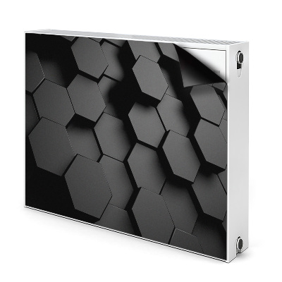 Magnetisk radiatorkåpa Svarta honungskakor