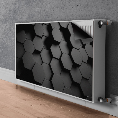 Magnetisk radiatorkåpa Svarta honungskakor