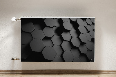 Magnetisk radiatorkåpa Svarta honungskakor