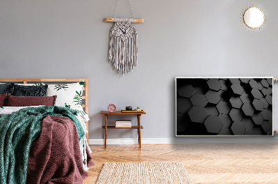 Magnetisk radiatorkåpa Svarta honungskakor