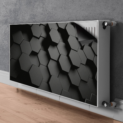 Magnetisk radiatorkåpa Svarta honungskakor