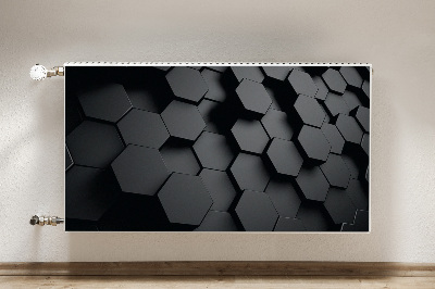 Magnetisk radiatorkåpa Svarta honungskakor