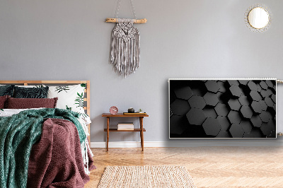 Magnetisk radiatorkåpa Svarta honungskakor