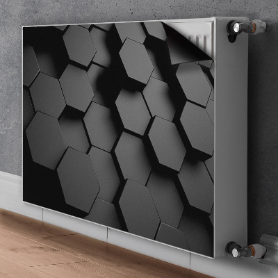 Magnetisk radiatorkåpa Svarta honungskakor