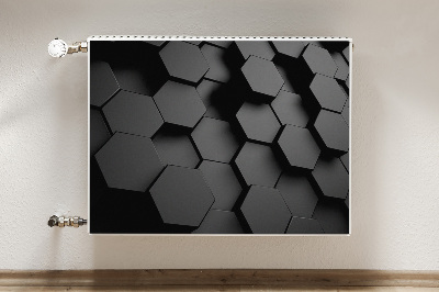 Magnetisk radiatorkåpa Svarta honungskakor
