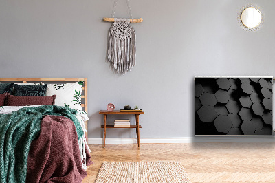 Magnetisk radiatorkåpa Svarta honungskakor