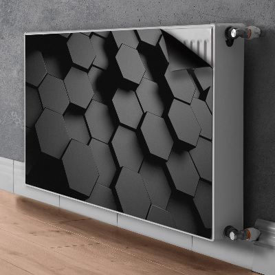 Magnetisk radiatorkåpa Svarta honungskakor