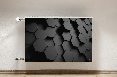 Magnetisk radiatorkåpa Svarta honungskakor