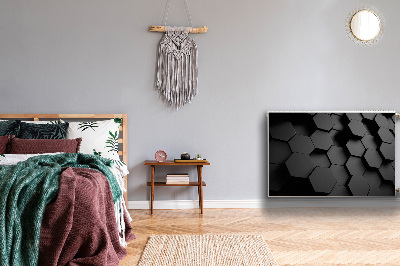 Magnetisk radiatorkåpa Svarta honungskakor