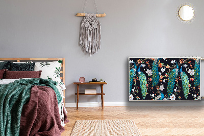 Magnetiskt radiatorskydd Påfåglar
