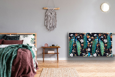 Magnetiskt radiatorskydd Påfåglar