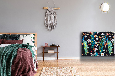 Magnetiskt radiatorskydd Påfåglar