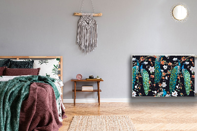 Magnetiskt radiatorskydd Påfåglar