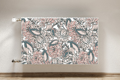 Magnetisk radiatorkåpa Rosa blommor