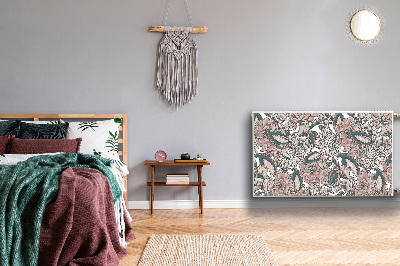 Magnetisk radiatorkåpa Rosa blommor