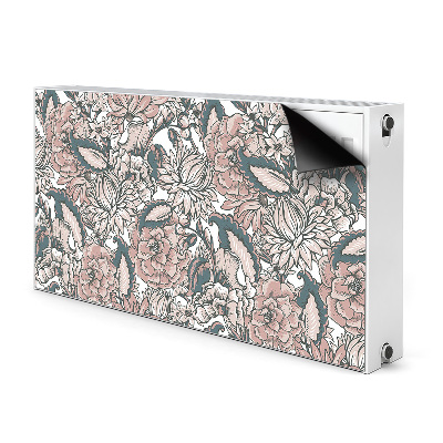 Magnetisk radiatorkåpa Rosa blommor