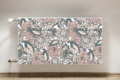 Magnetisk radiatorkåpa Rosa blommor