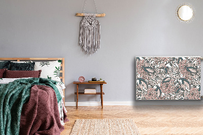 Magnetisk radiatorkåpa Rosa blommor
