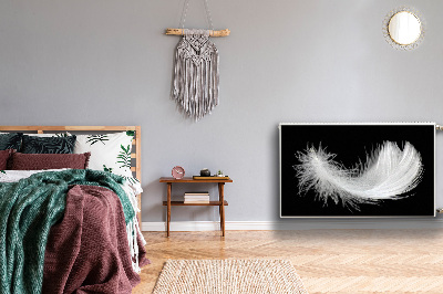 Magnetiskt radiatorskydd vit fjäder