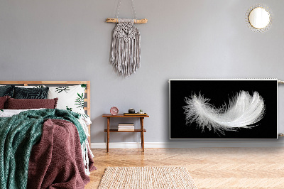 Magnetiskt radiatorskydd vit fjäder
