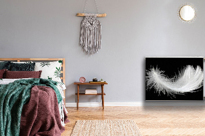 Magnetiskt radiatorskydd vit fjäder