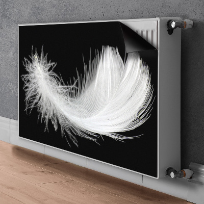 Magnetiskt radiatorskydd vit fjäder
