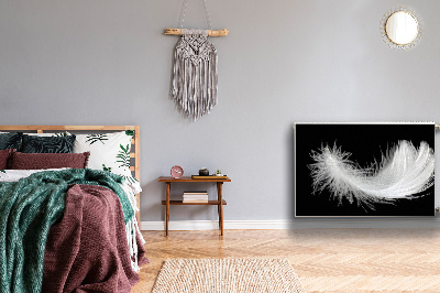 Magnetiskt radiatorskydd vit fjäder