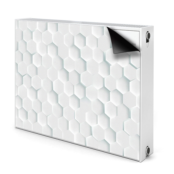 Magnetisk radiatorkåpa Vita honungskakor
