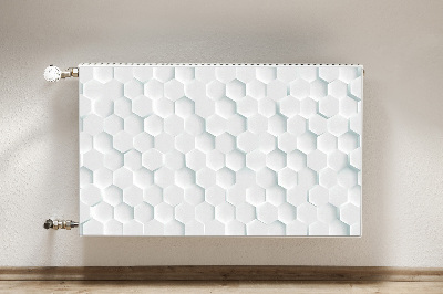 Magnetisk radiatorkåpa Vita honungskakor