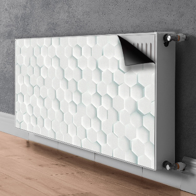 Magnetisk radiatorkåpa Vita honungskakor